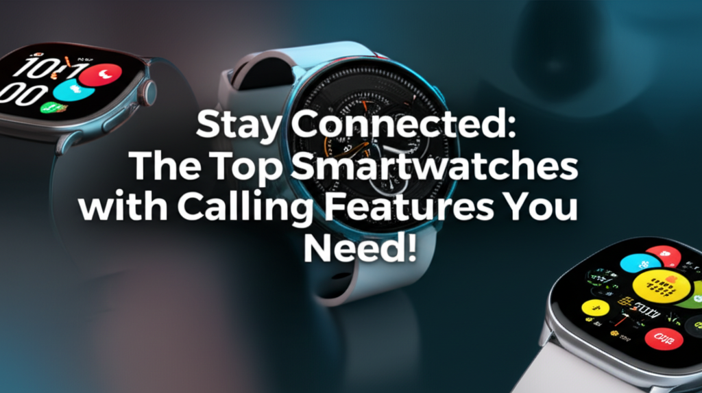 Stay Connected: The Top Smartwatches with Calling Features You Need!